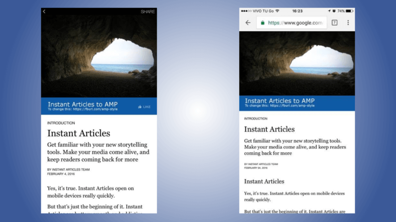 Facebook rolls out software tool to make AMP, Apple News pages more like Instant Articles