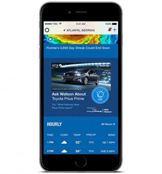 Toyota Launches ‘Conversational’ Watson Ads On The Weather Channel