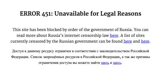 Russia To Further Block Sites, Search Engine Content