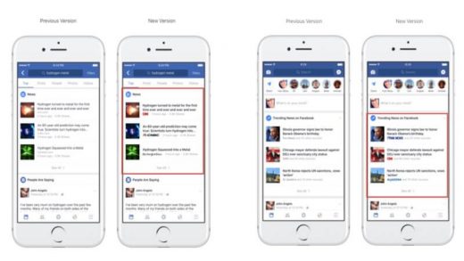 Facebook adds publishers’ logos to links in search results, trending lists