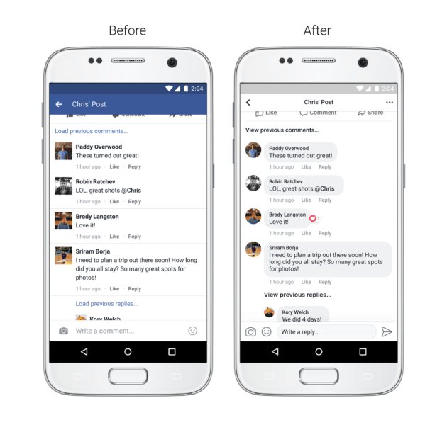 Facebook redesigns news feed with larger link previews, circular profile photos | DeviceDaily.com