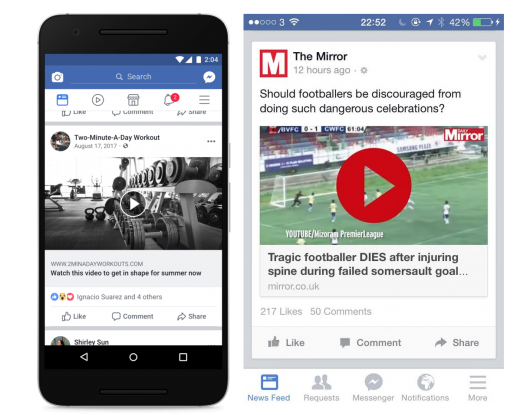Facebook Starts To Downrank Video Clickbait And ‘Fake Play’ Buttons