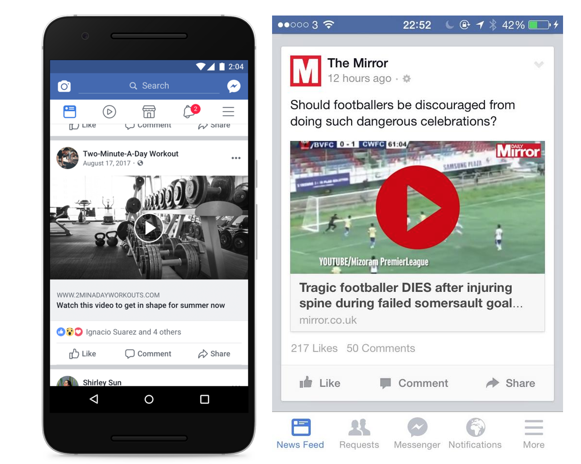 Facebook Starts To Downrank Video Clickbait And ‘Fake Play’ Buttons | DeviceDaily.com