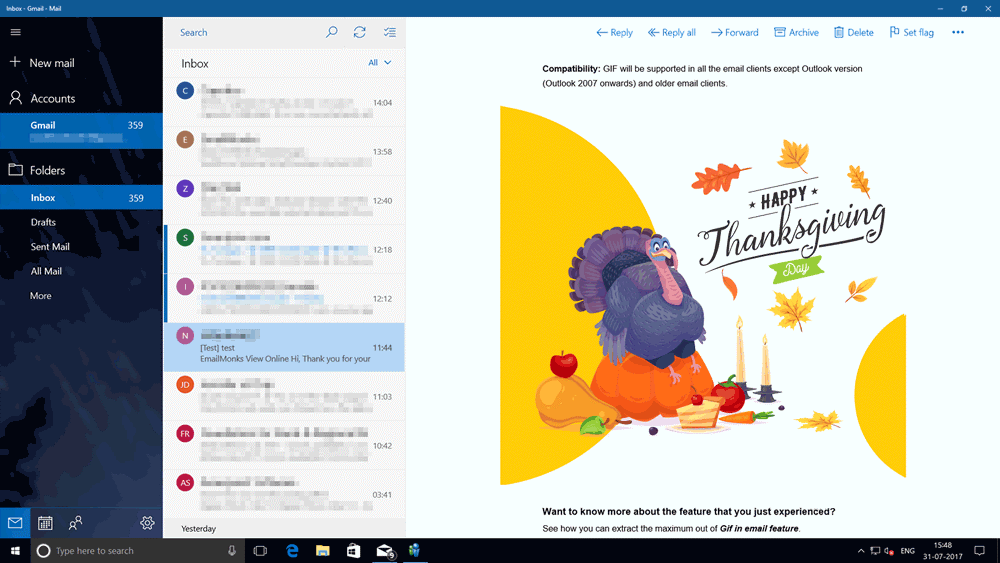 Windows 10 Mail now Supports Animated GIFs | DeviceDaily.com