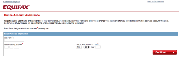 Forgot your Equifax password? You’ll need to reveal your whole social security number | DeviceDaily.com