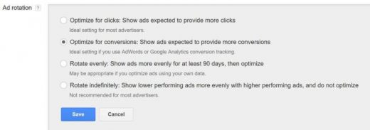AdWords ad rotation settings to get trimmed: Optimize or don’t
