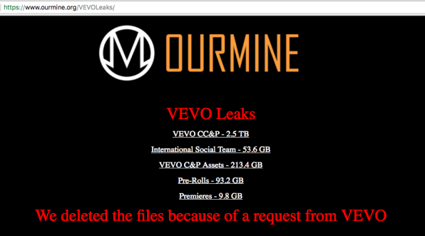 Look what you made us do, hackers tell Vevo after dumping pile of internal data | DeviceDaily.com