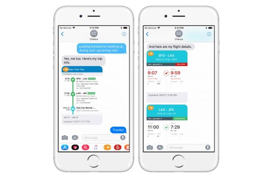 TripIt will keep your shared travel plans updated in iMessage