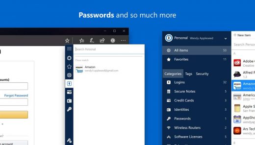 1Password extension is finally available for Microsoft Edge