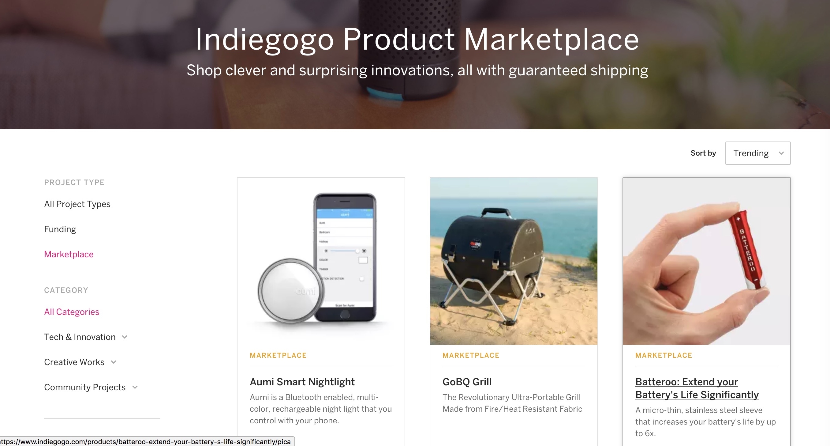 Indiegogo created a marketplace for successfully-funded projects | DeviceDaily.com