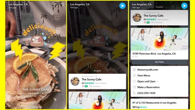 Snapchat’s Context Cards turn Snaps into location-based search queries | DeviceDaily.com
