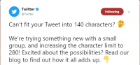 Twitter Flirts with 280 Character Count