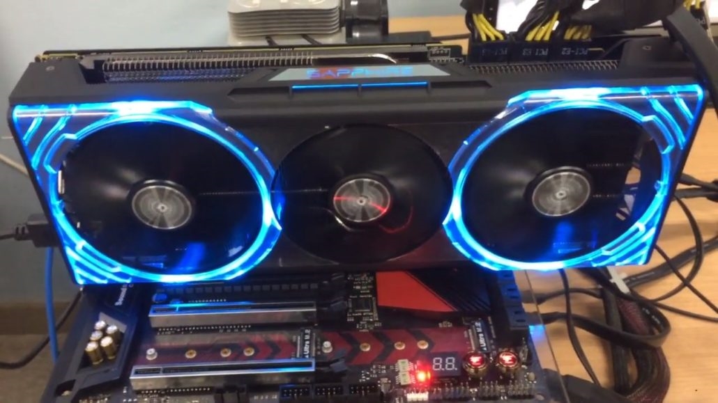 AMD RX Vega 64 Sapphire Nitro Pictured with Three Fans and Three 8-Pin Connectors | DeviceDaily.com