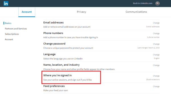 Your LinkedIn Account: Where You’re Signed In | DeviceDaily.com