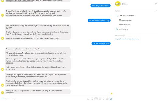 Talk with the first-ever robot politician on Facebook Messenger