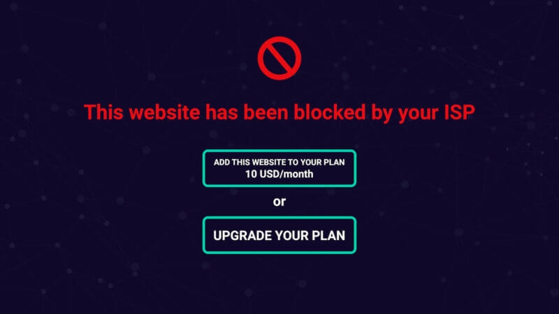 A possible screen if net neutrality is overturned. | DeviceDaily.com