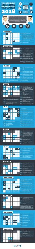 Your Brand’s Social Media Content Calendar Template For 2018