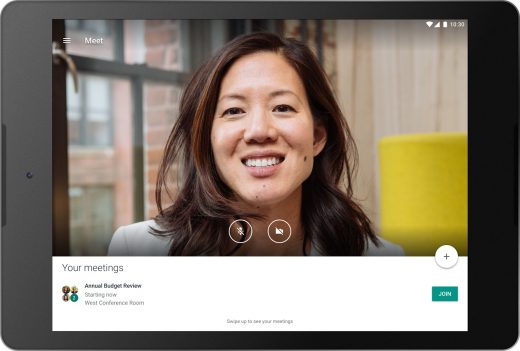 Google’s Hangouts Meet video calls are now available on tablets