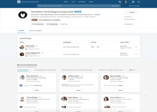 LinkedIn updates Sales Navigator with redesigned account pages, improved search