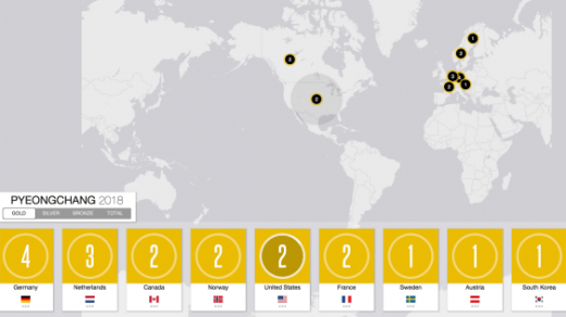Olympics medal count: Track all the 2018 winners with this live interactive map