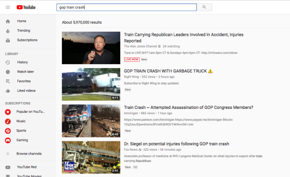 The GOP Amtrak train wreck is already inspiring YouTube conspiracy videos | DeviceDaily.com
