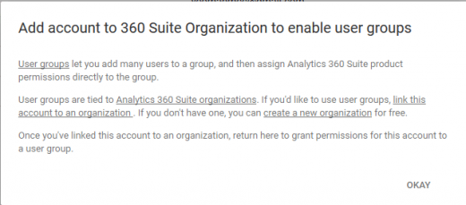 Analytics 360 Suite customers can now set up ‘user groups’ in Google Analytics