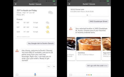 Dunkin’s Donuts Links Google Assistant To Ordering