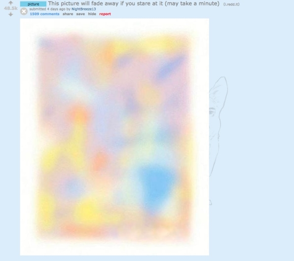 This Reddit-found disappearing paint illusion could be 2018’s “blue dress” | DeviceDaily.com