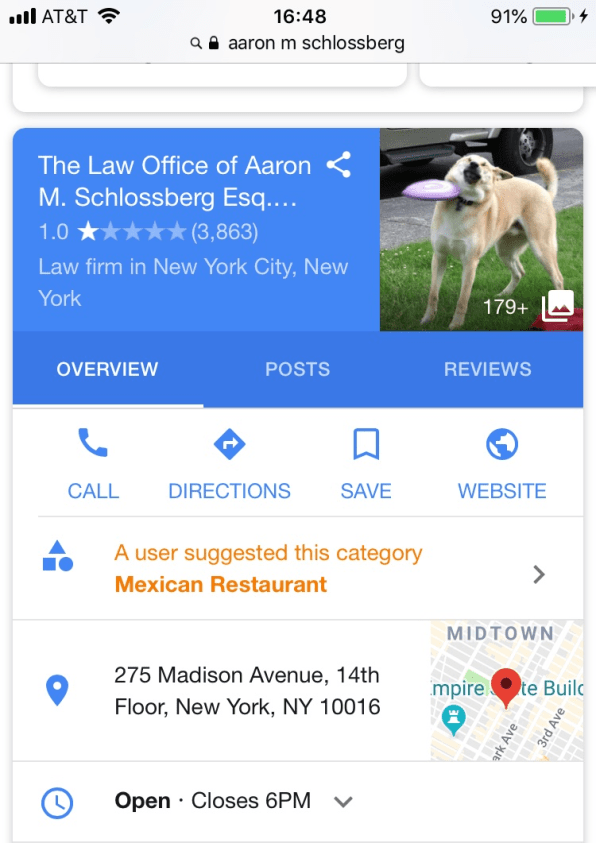 Lawyer who went on racist rant is reviewed online–as a Mexican restaurant | DeviceDaily.com