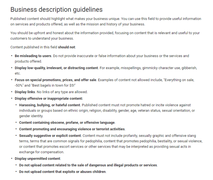 Hooray! Google My Business descriptions are back | DeviceDaily.com