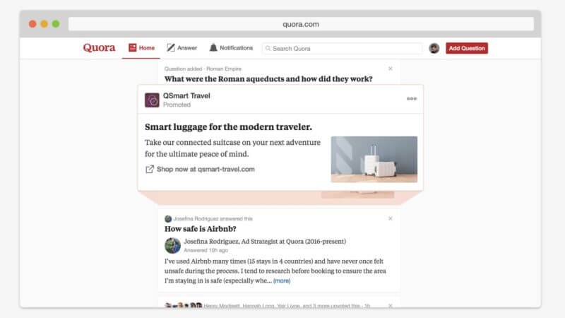 Quora launches native image ads globally | DeviceDaily.com