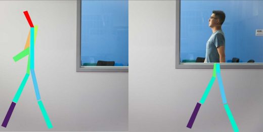 AI detects movement through walls using wireless signals