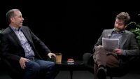 Zach Galifianakis and Seinfeld trade insults in “Between Two Ferns”
