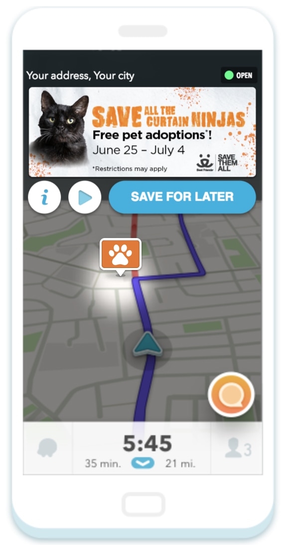 Waze teams up with Best Friends Animal Society to make pet adoption easier | DeviceDaily.com