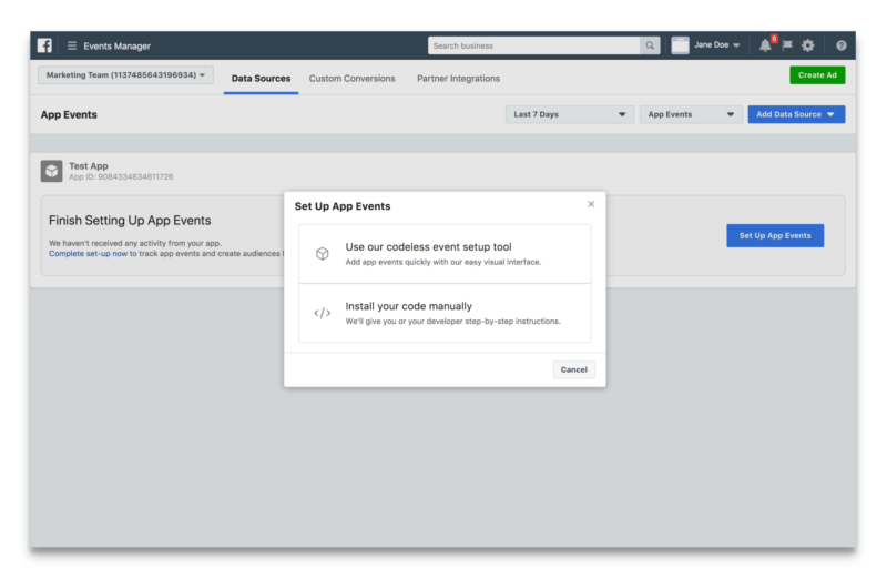 Facebook enables marketers to set up app event tracking without having to add code | DeviceDaily.com