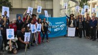 Anti-ICE protesters descend on Salesforce Tower in San Francisco