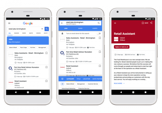 Google’s job search feature comes to the UK