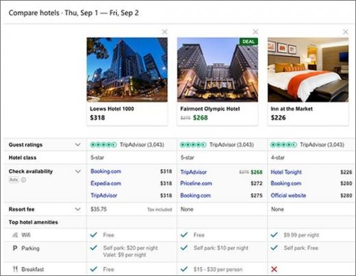 Bing Adds Intelligent Search Features On The Upside