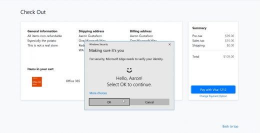 Microsoft Edge now supports passwordless sign-ins