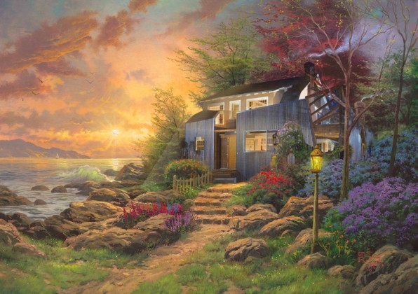 Famous modernist homes get a horrifying Thomas Kinkade makeover | DeviceDaily.com