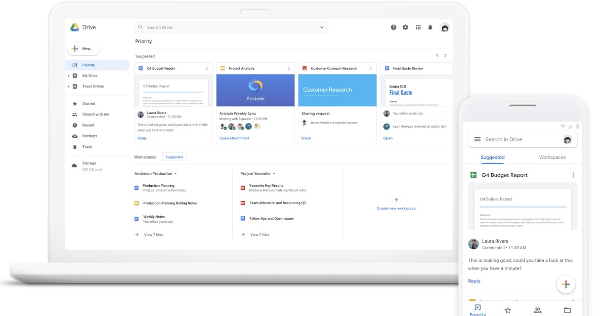 Google Drive 'Priority' AI monitors your team to surface the right files | DeviceDaily.com