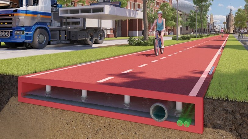 This bike path is made from recycled plastic | DeviceDaily.com