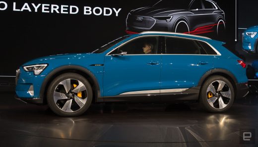Audi rips the camouflage off its E-Tron electric SUV