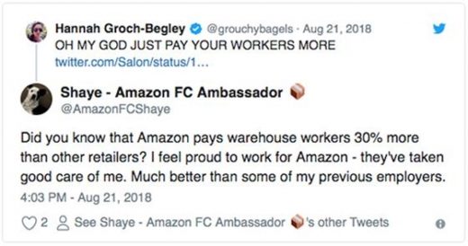 Amazon’s Army Of Human Bots Use Twitter To Defend Work Ethics