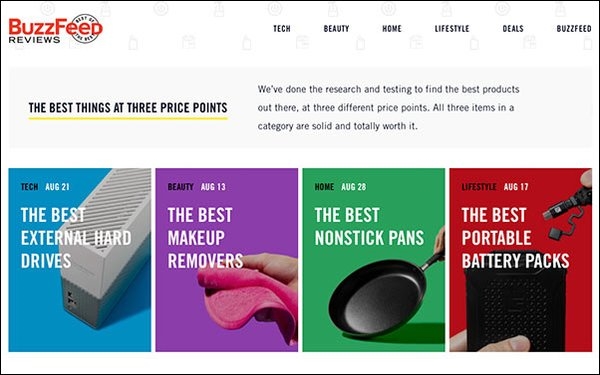 BuzzFeed Launches Product Review Site, Takes A Cut | DeviceDaily.com