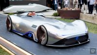 The electric Mercedes-Benz EQ Silver Arrow is retro quick