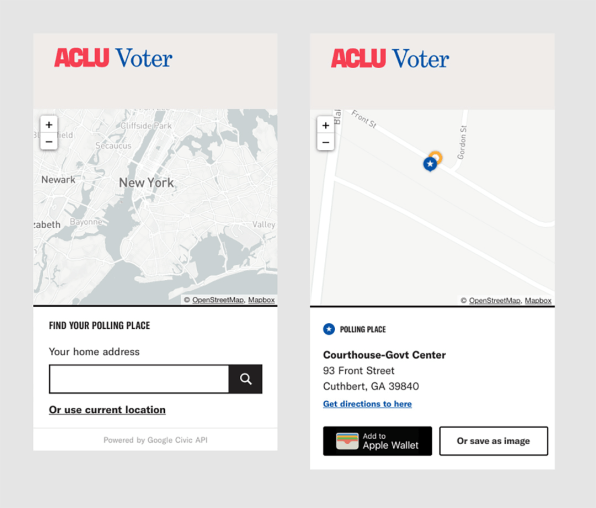 The ACLU launches a clever UX hack for midterm voting | DeviceDaily.com
