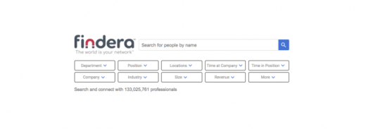 Findera search engine helps recruiters find talent, sales find leads