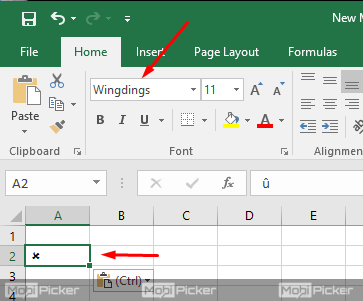 How to insert a tick symbol and cross mark in Excel - javatpoint