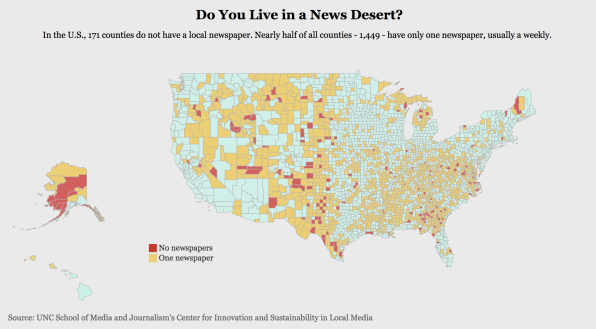 Do you live in a local news desert? This map will tell you | DeviceDaily.com